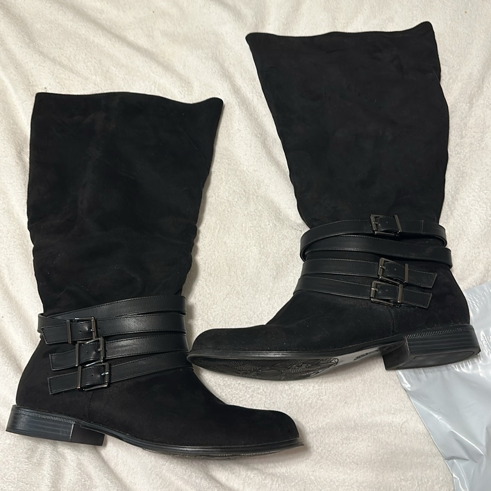 EUC Comfort View Extra Wide Calf Black Boot